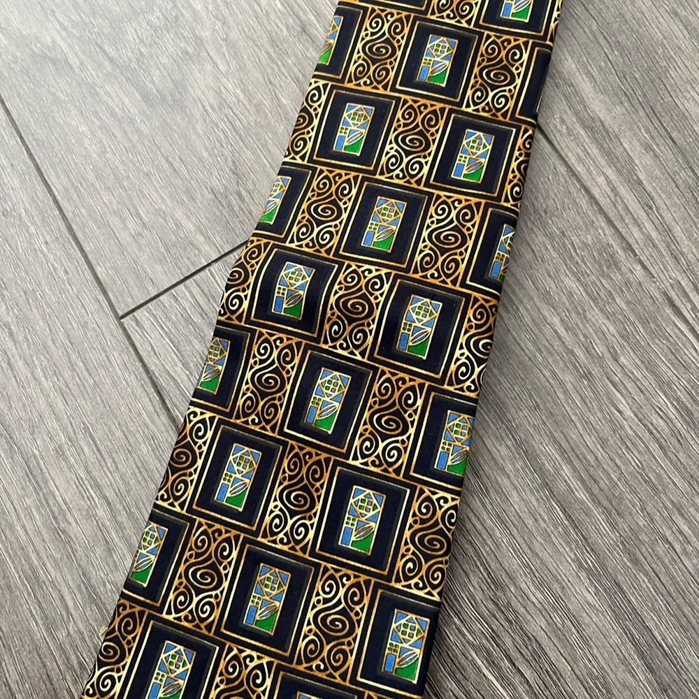 Lanvin Geometric Patterned Tie